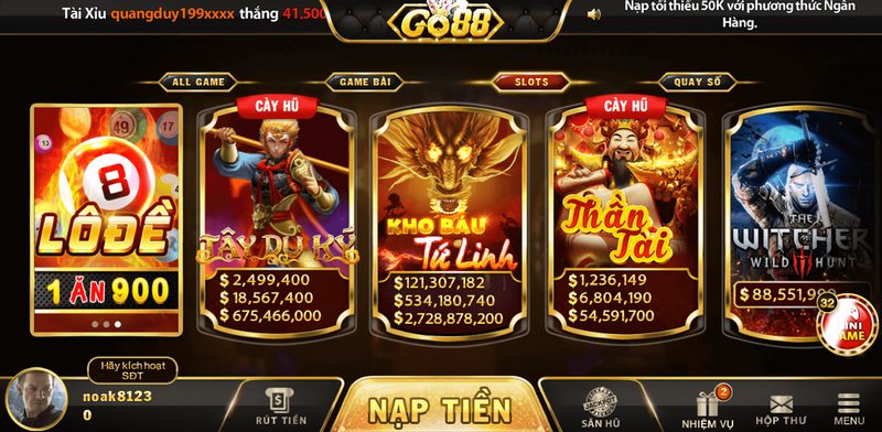 Game Slots với giao diện đẹp mắt, đa dạng chủ đề
