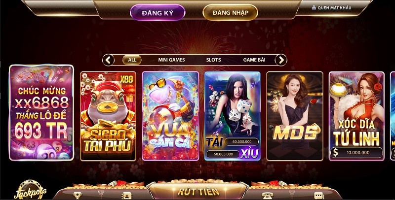 Trang chủ của cổng game sunwin