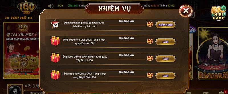 Điểm danh mỗi ngày - Nhận ngay quà thưởng từ IGo