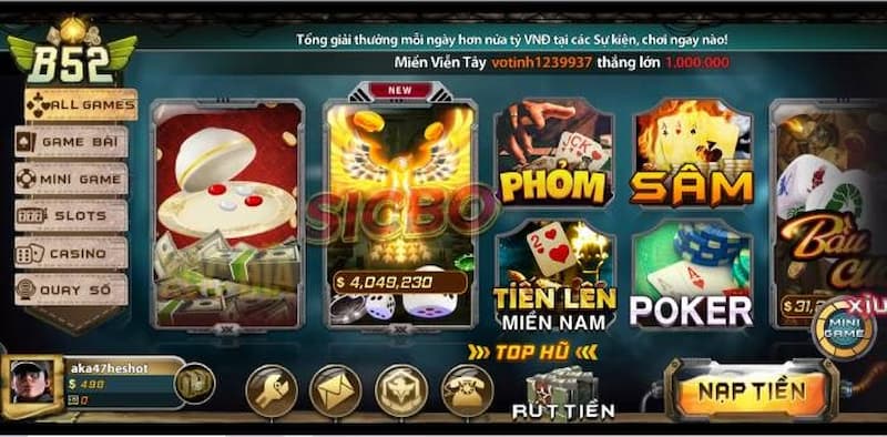 Các Tựa Game Cá Cược Thắng Thưởng Cực Hấp Dẫn Chỉ Có Tại Cổng Game B52
