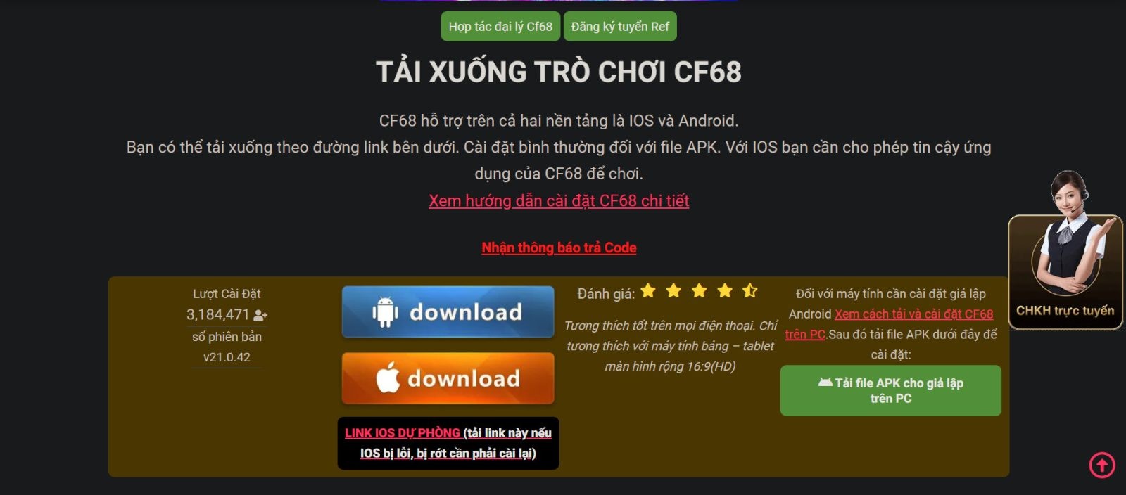 Hướng dẫn nhận link cho mọi anh em CF68
