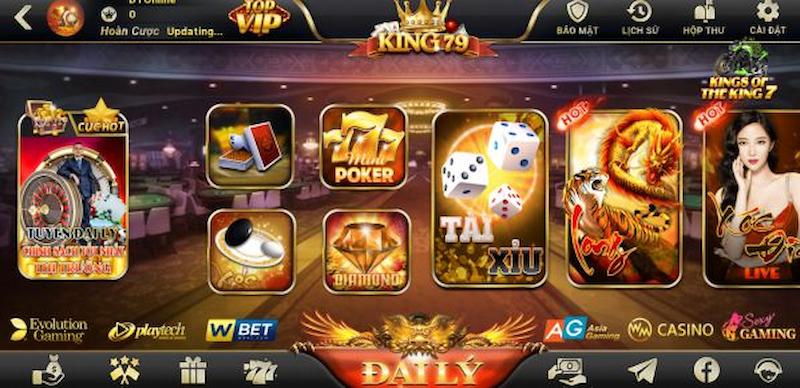 Hệ thống trò chơi đa dạng tại cổng game King Club