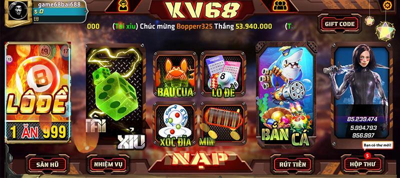 Thế giới trò chơi đa dạng tại cổng game Kv68 Club