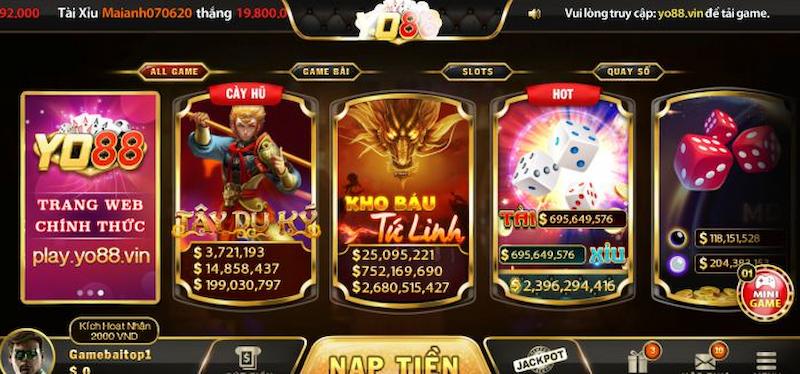 Hướng dẫn các bước nạp tiền và rút tiền tại Yo88
