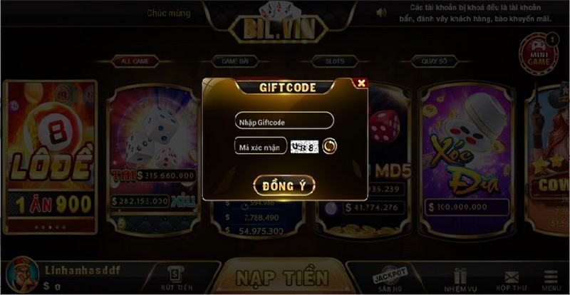 Tặng giftcode bất kể mức cược cao hay thấp tại Bil vin