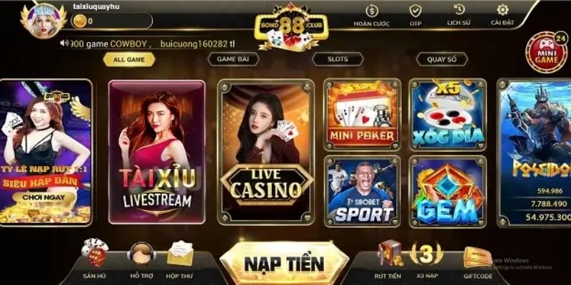 Nạp - rút với cổng game Bond88 không hề khó
