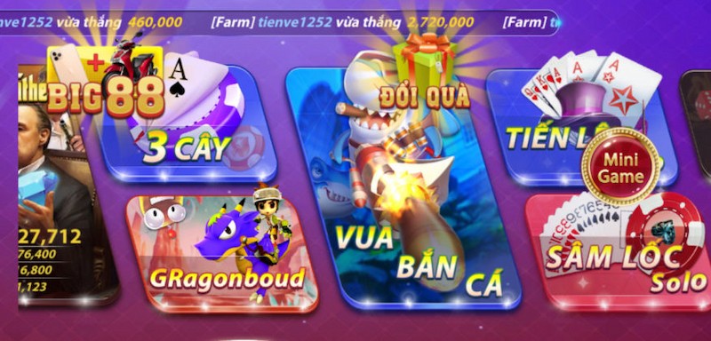 Bắn cá rinh thưởng cùng cổng game BIG88