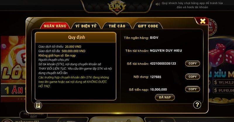 Giao dịch nhanh chóng tiện lợi