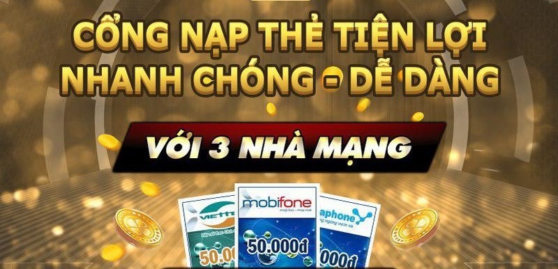Nạp thẻ cào nhanh chóng để có ngay tiền trong tài khoản