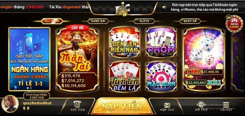 Đăng nhập tài khoản RICWIN