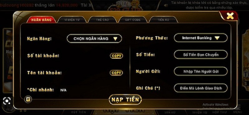 Nạp tiền siêu dễ tại cổng game S29