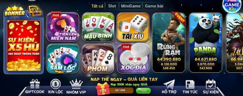 V68 có kho game khủng