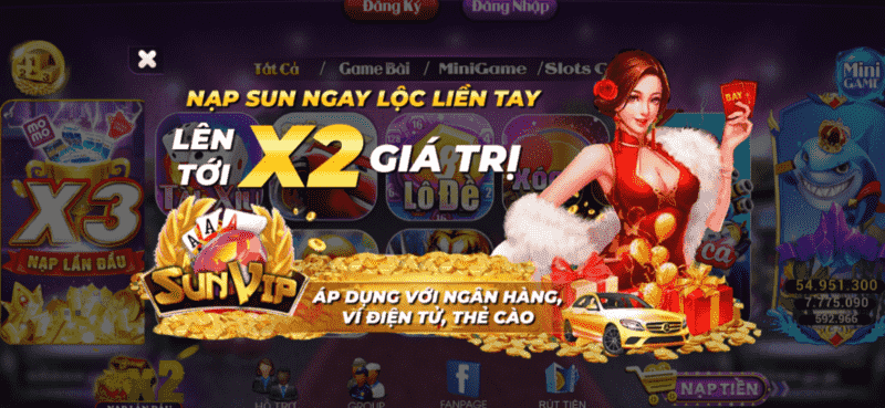 Khuyến mãi Sunvip siêu hot cho người mới