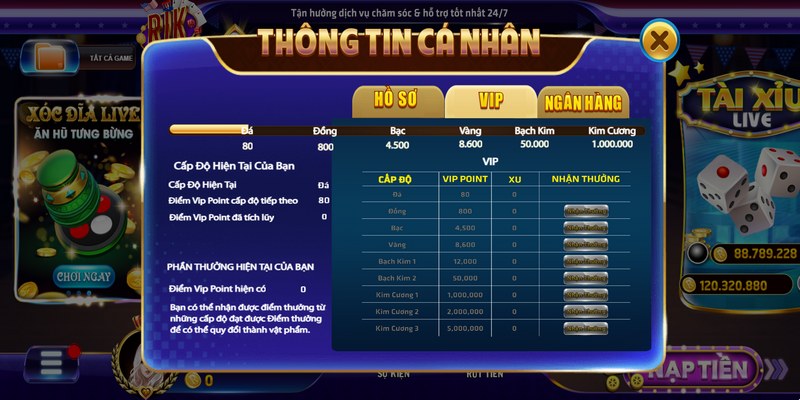 Khuyến mãi Rikvip tích lũy điểm giúp hội viên VIP làm giàu nhanh
